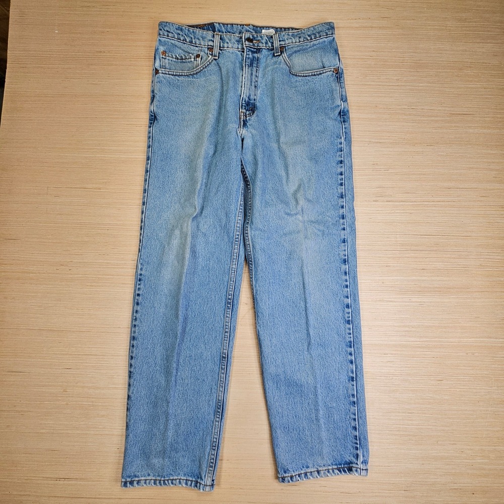 Vintage 90s Levi's Jeans Mens 34x30 Fit 32x30 Light Blue 550 Relaxed Fit Tapered - Picture 3 of 16